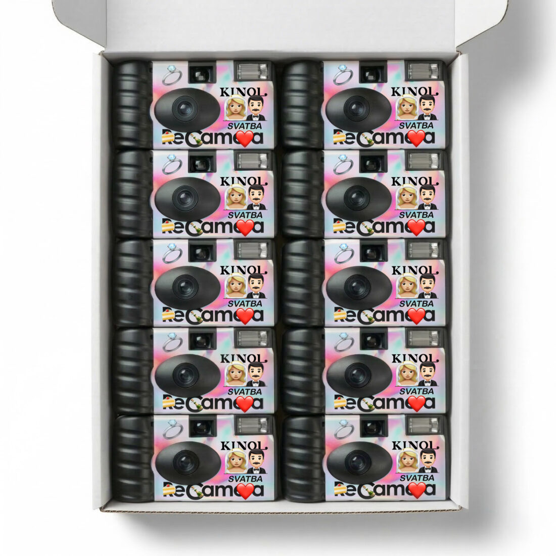 10x Wedding Disposable Cameras - Kinol ReCamera Wedding Set