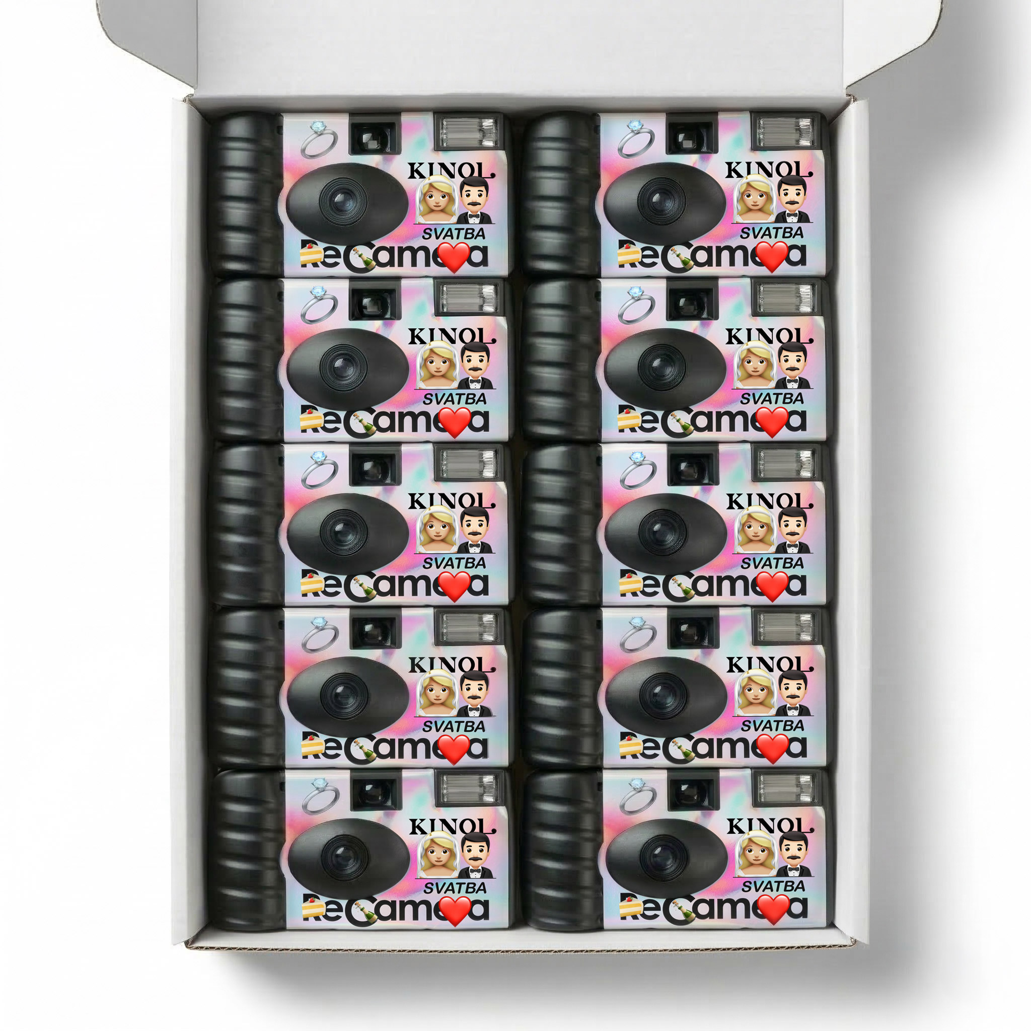 10x Wedding Disposable Cameras - Kinol ReCamera Wedding Set